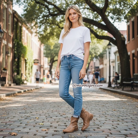 Frye Anna Short Tan Leather Pull On Ankle Boots - Picture 4 of 15